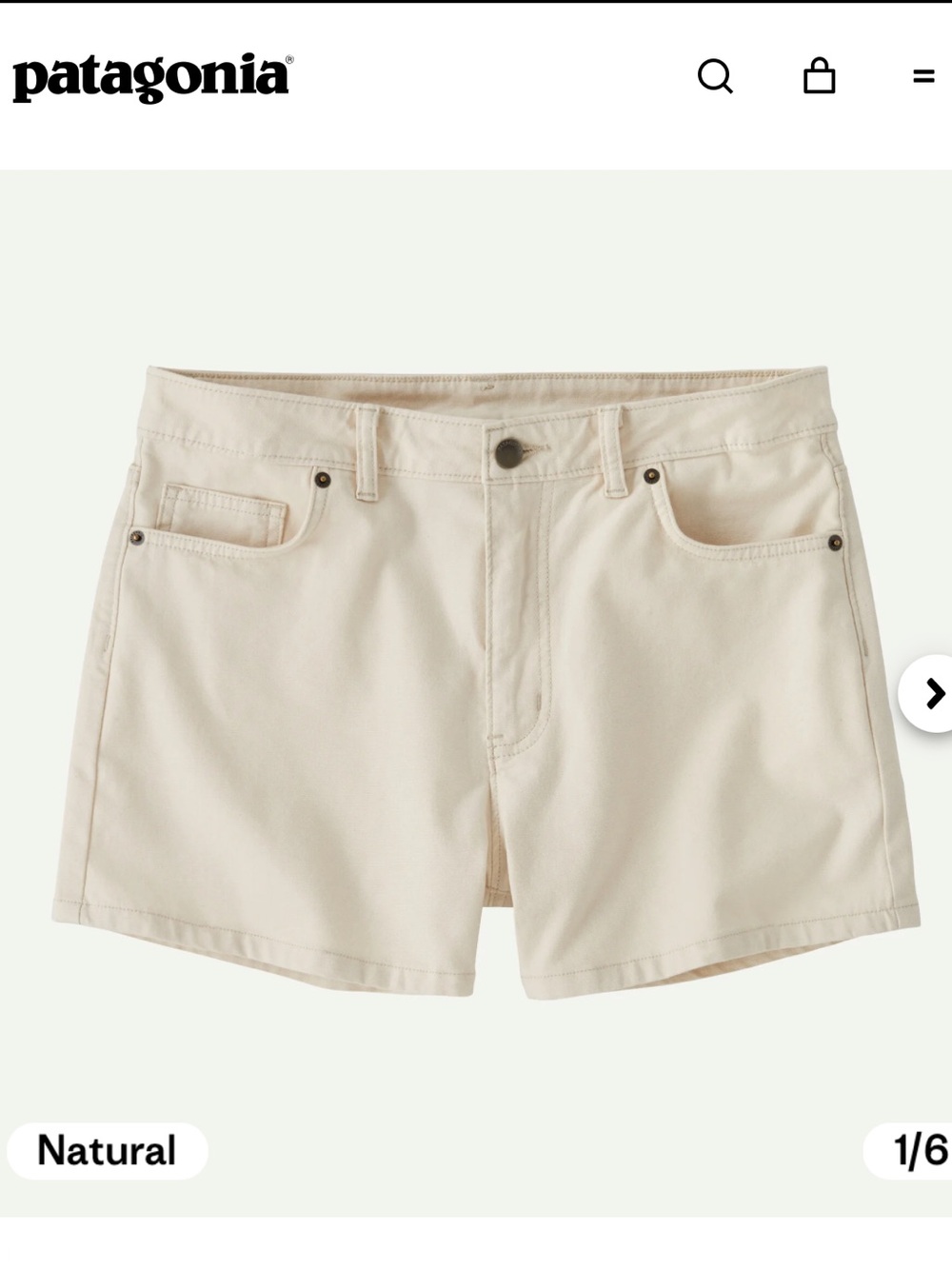 NEW⭐️Patagonia Women's Jean Shorts in Natural $75